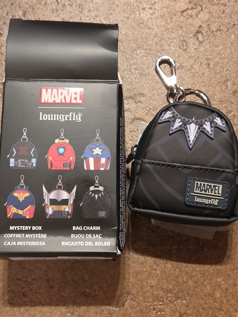 Loungefly Marvel Avengers Mystery Mini Backpack Keychain Charm - Black Panther